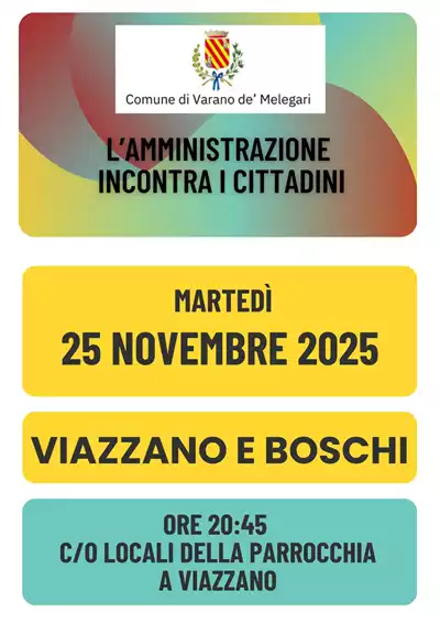 Leggi di più su L'AMMINISTRAZIONE INCONTRA I CITTADINI - VIAZZANO E BOSCHI