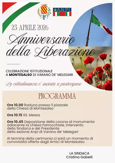 Leggi di più su ANNIVERSARIO DELLA LIBERAZIONE - 25 APRILE 2026