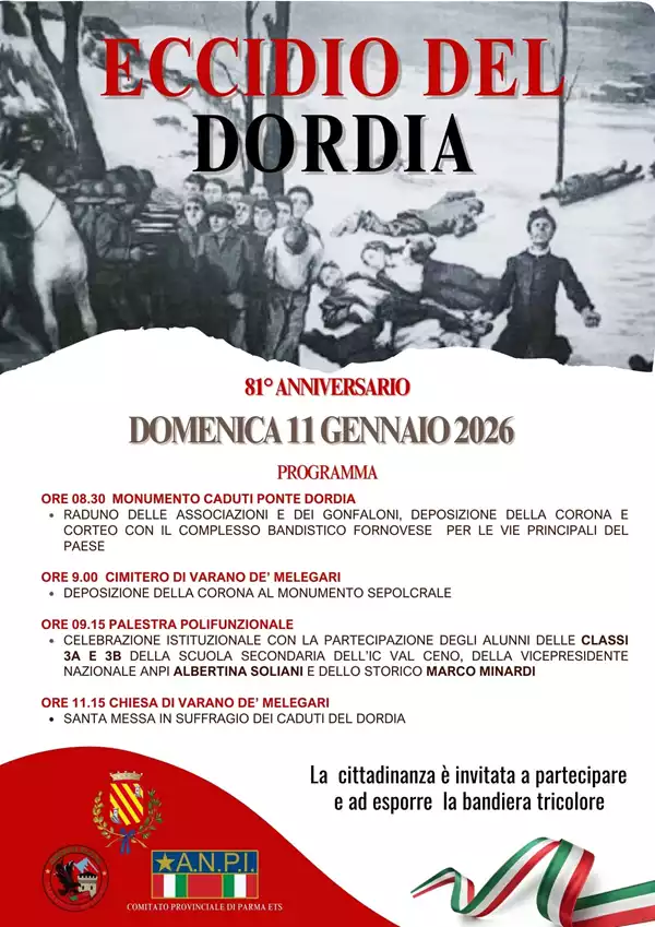 Leggi di più su COMMEMORAZIONE DELL'ECCIDIO DEL DORDIA - 11 GENNAIO 2026