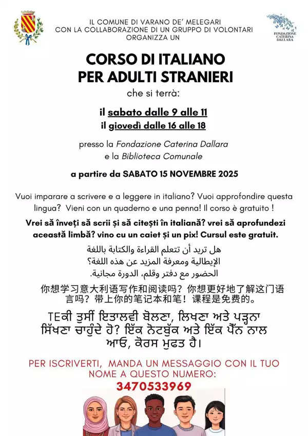 Leggi di più sul Corso di Italiano per adulti e stranieri Leggi di più sul Corso di Italiano per adulti e stranieri